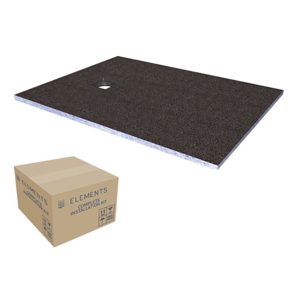 Photo of Abacus Elements 1200 x 900mm Level Access 30mm Shower Tray Kit with End Drain