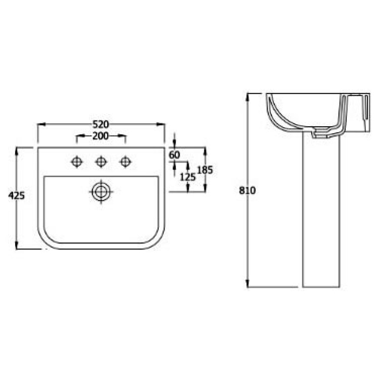 RAK Series 600 Toilet and Basin Set RAK600BT, Toilet & Basin Sets