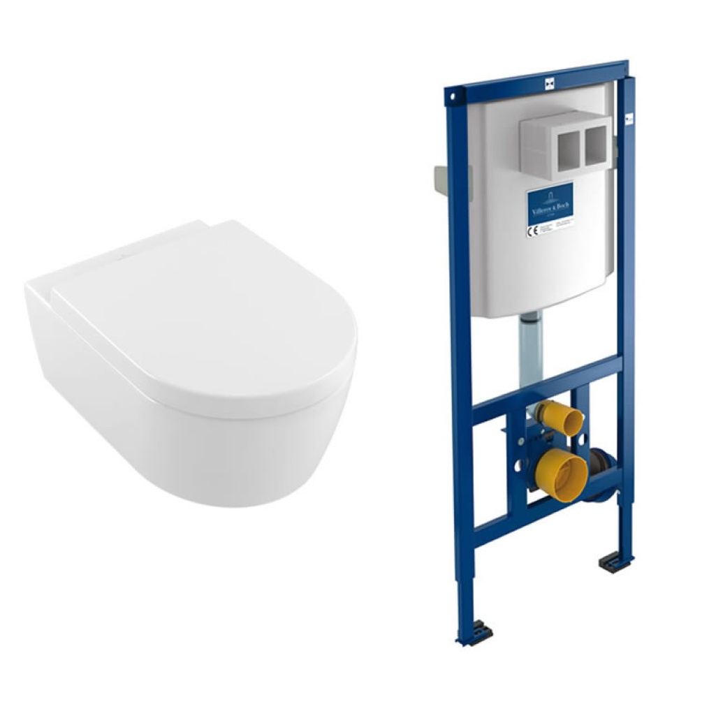 Photo of Villeroy & Boch Avento Wall Hung WC & 1120mm Dual Flush Frame