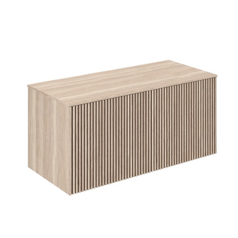Crosswater Limit 1000mm Modern Oak Wall Hung Vanity Unit with Worktop