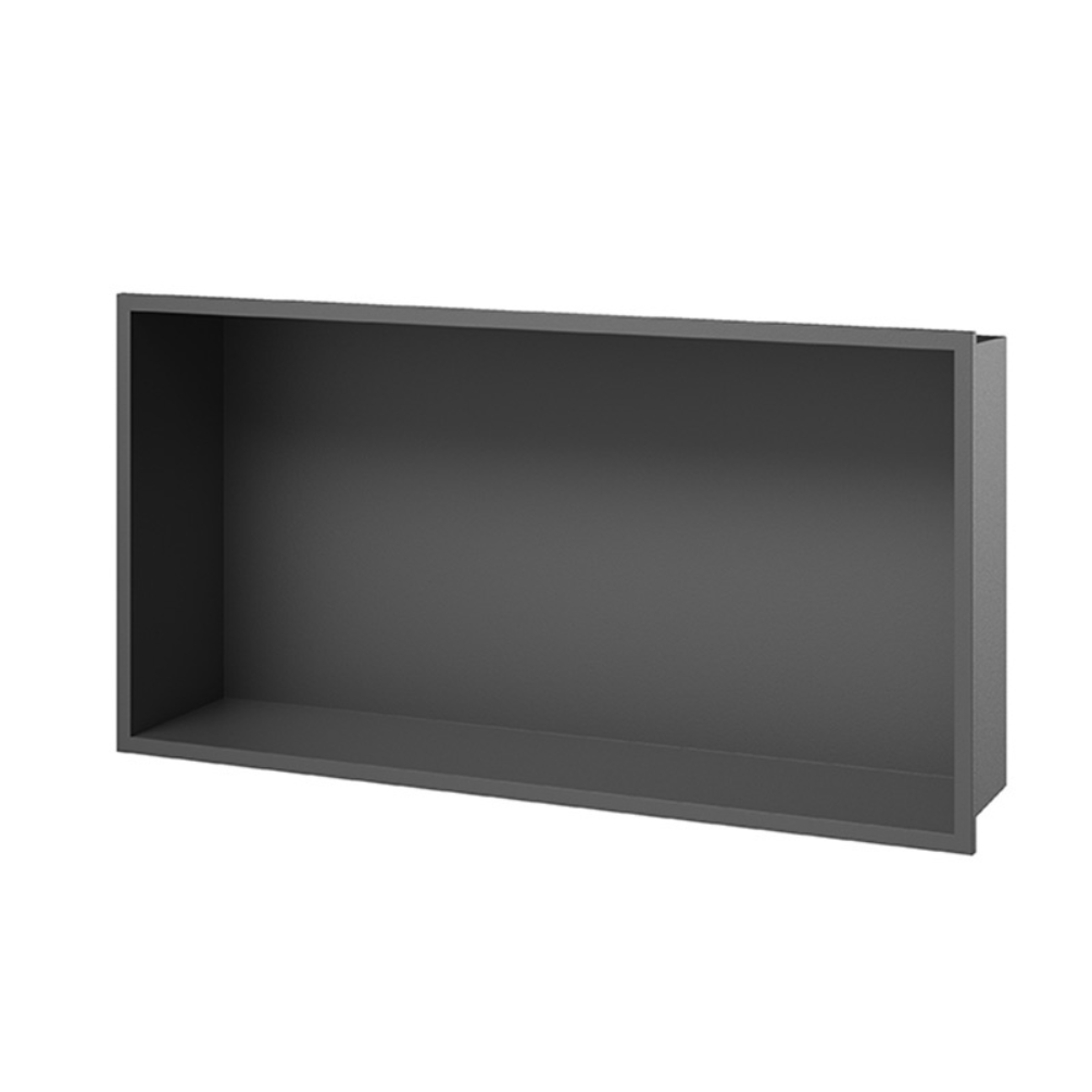Cut out product image of the Abacus Elements Matt Black 620mm x 320mm Shower Niche EMSU-SS20-6232