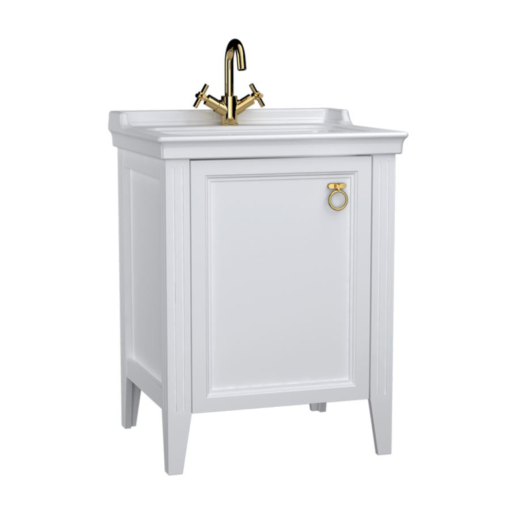 Photo of VitrA Valarte 650mm Matt White Single Door Unit & Basin Cutout