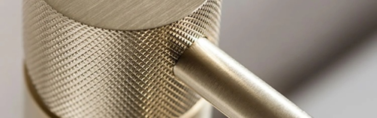 close up of a knurled handle on a basin tap - guide image