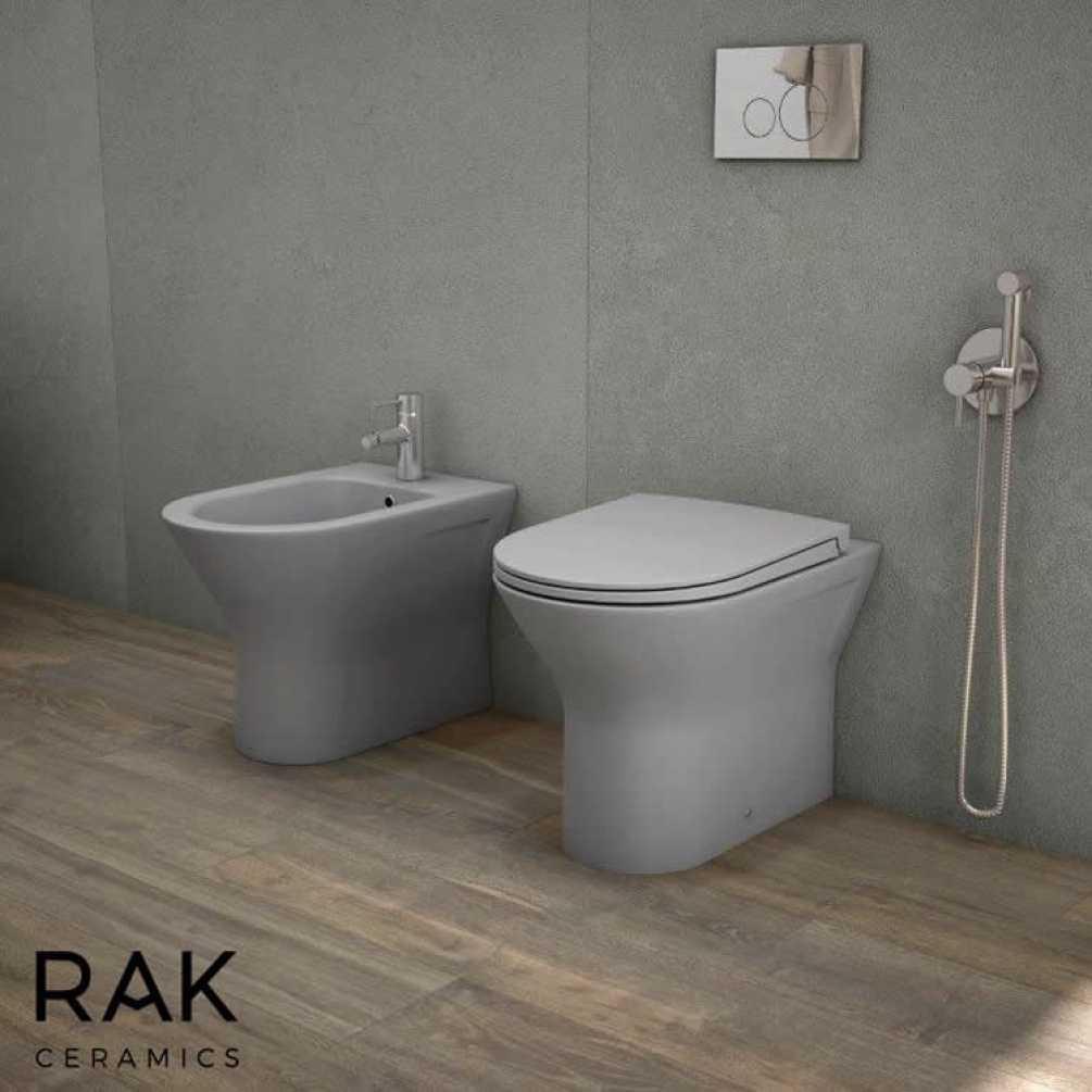 Photo Of RAK Feeling Matt Grey Rimless Back To Wall WC