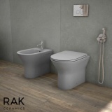 Photo Of RAK Feeling Matt Grey Rimless Back To Wall WC