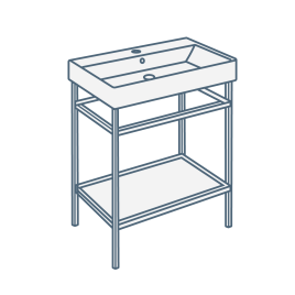iconography image of a big or large washstand/console basin or bathroom sink