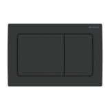 Cutout image of Geberit Alpha01 Square Matt Black Chrome Dual Flush Plate
