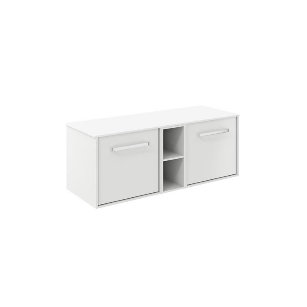 Cutout image of Crosswater Infinity 1200mm White Gloss Vanity Unit & Polar White Worktop