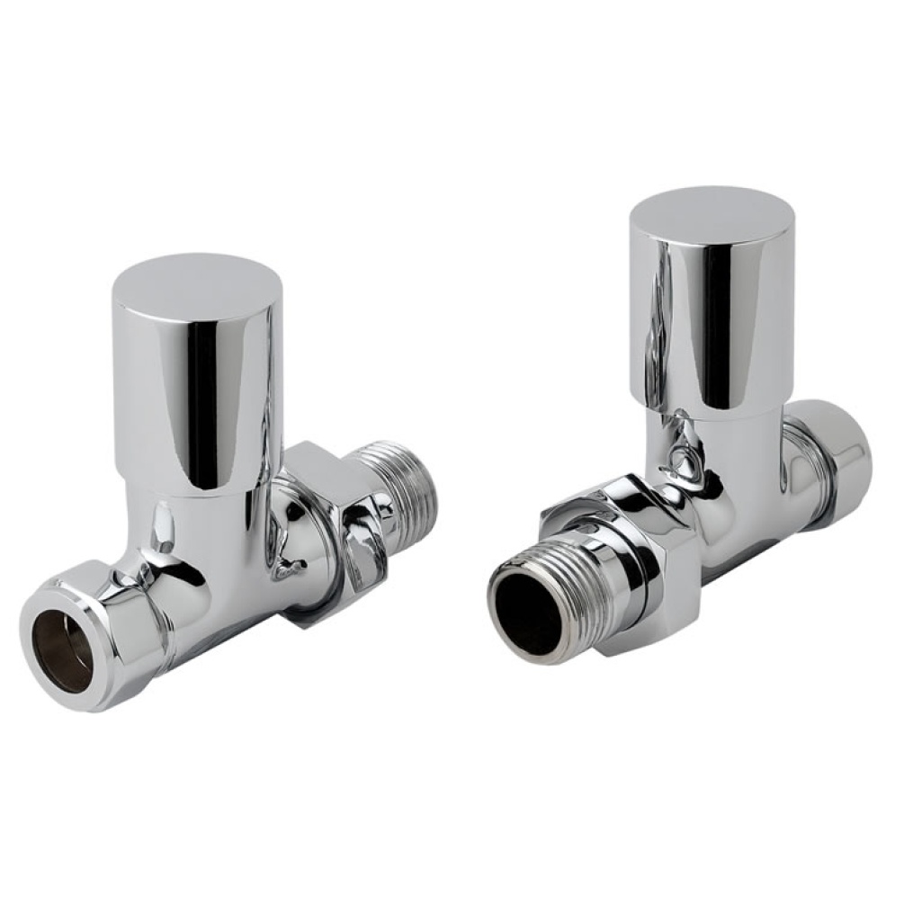 Cutout image of JTP Chrome Straight Radiator Valves