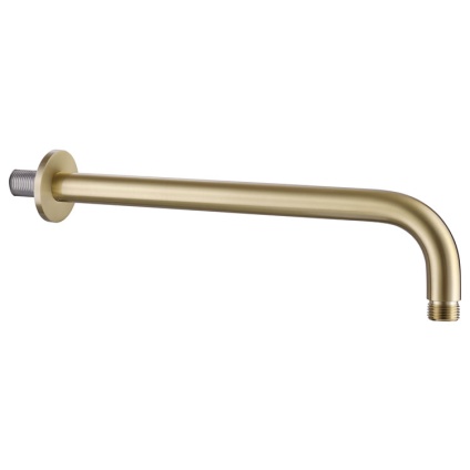 Cutout image of Sanctuary Apex Brushed Brass Wall-Hung Shower Arm