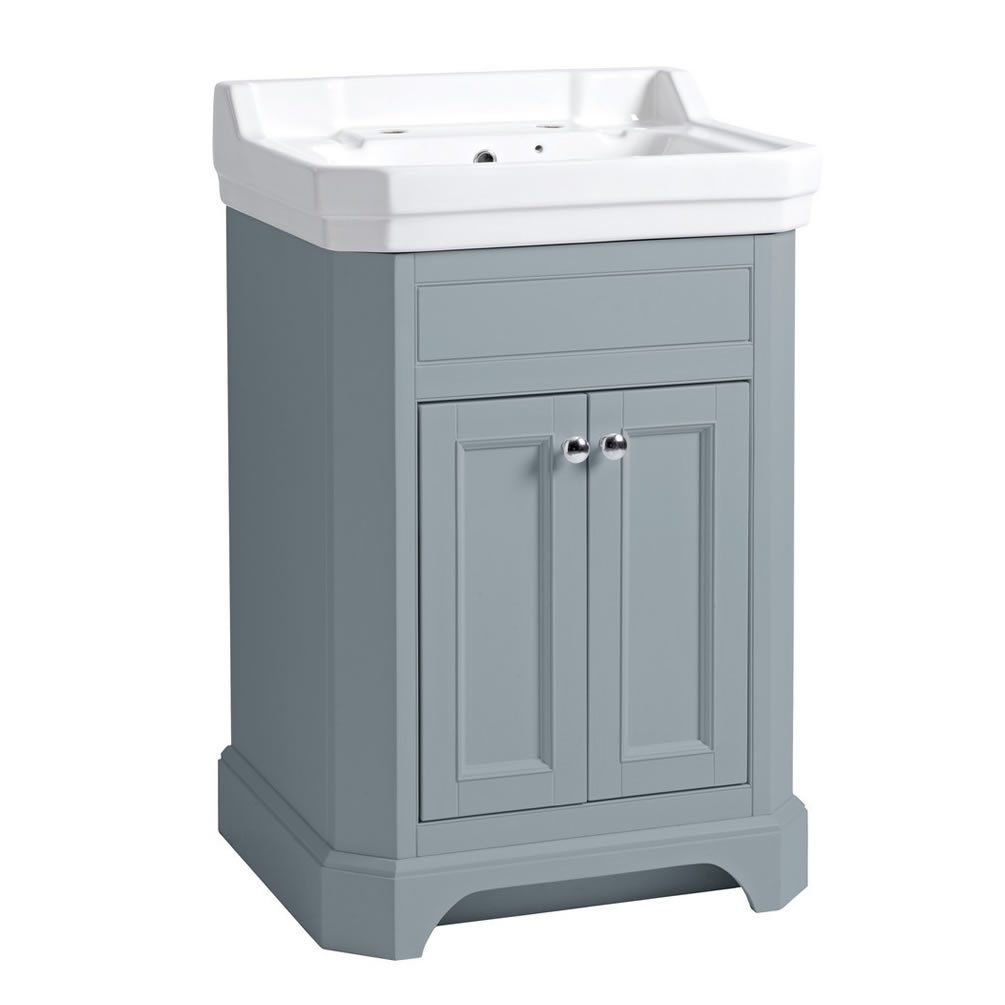 Tavistock Vitoria 600mm Matt Mineral Blue Freestanding Unit & Basin