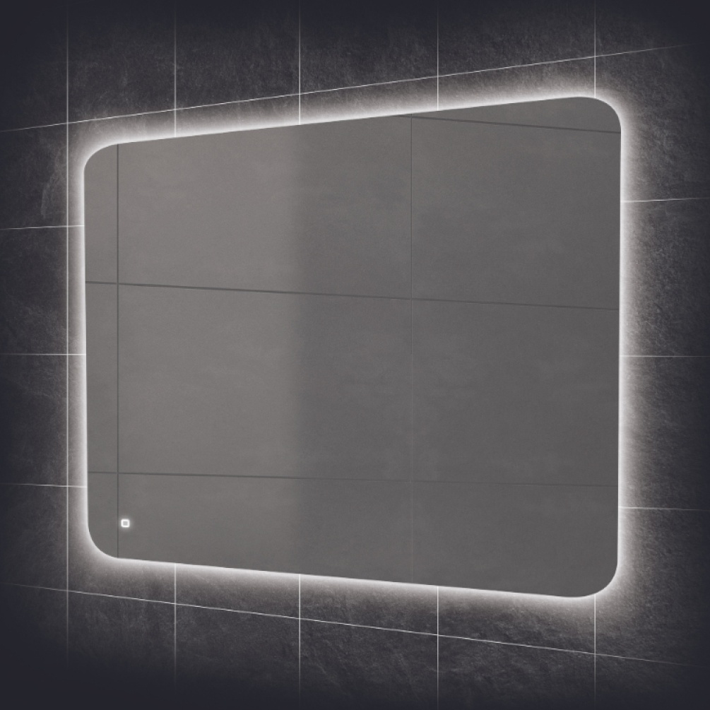 Close up product image of the HIB Ambience 900mm LED Bathroom Mirror