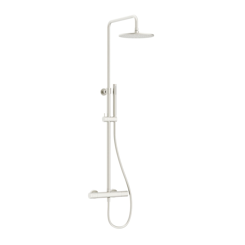 Cutout image of Crosswater Central Brushed Nickel Thermostatic Shower Column