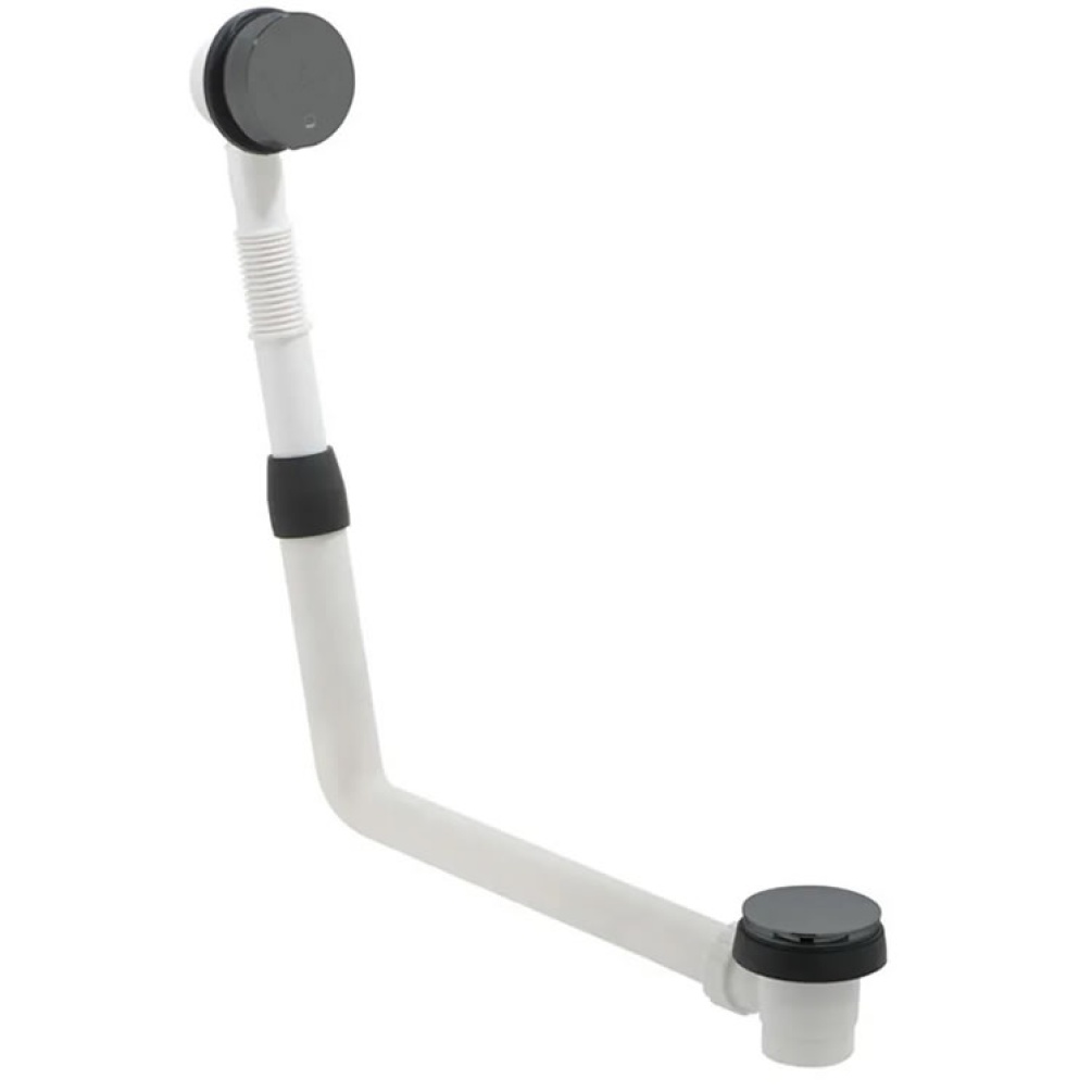 Cutout image of Vado Individual Brushed Black Clic-Clac Bath Waste & Overflow