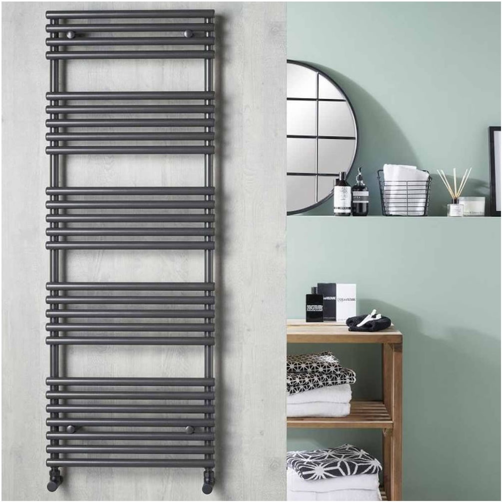 Lifestyle image of Velaro TT Anthracite 1355 x 596mm Towel Radiator
