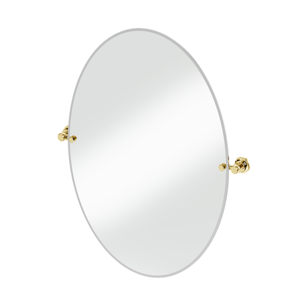 Burlington 600 x 800mm Oval Mirror With 1909 Gold Fixings