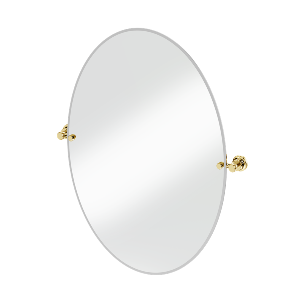 Burlington 600 x 800mm Oval Mirror With 1909 Gold Fixings