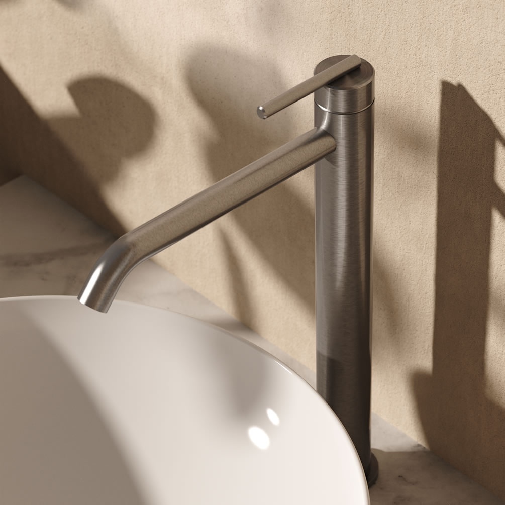 Lifestyle image of Crosswater 3ONE6 Lever Stainless Steel Tall Basin Monobloc