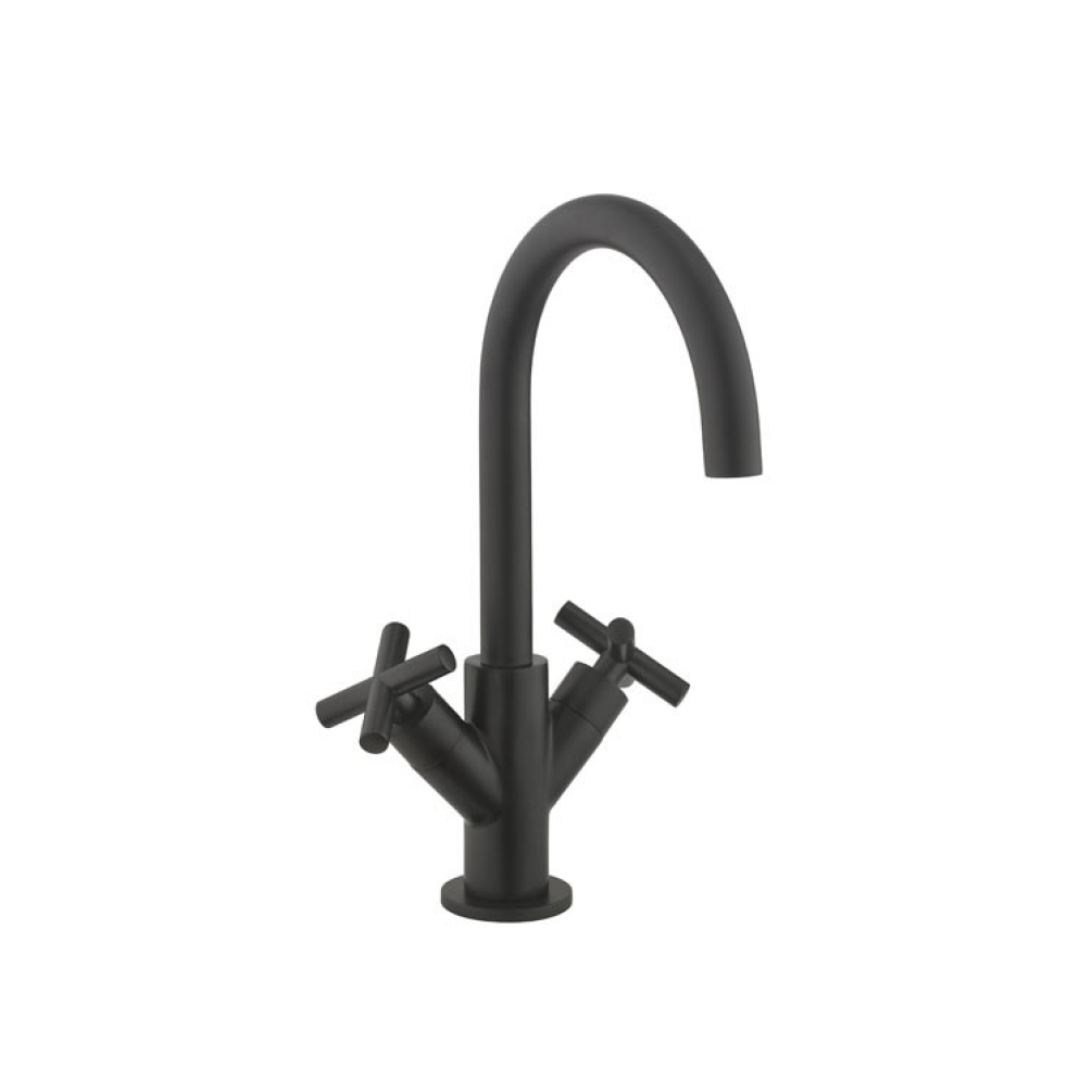 Photo of Crosswater MPRO Matt Black Crosshead Basin Monobloc Cutout