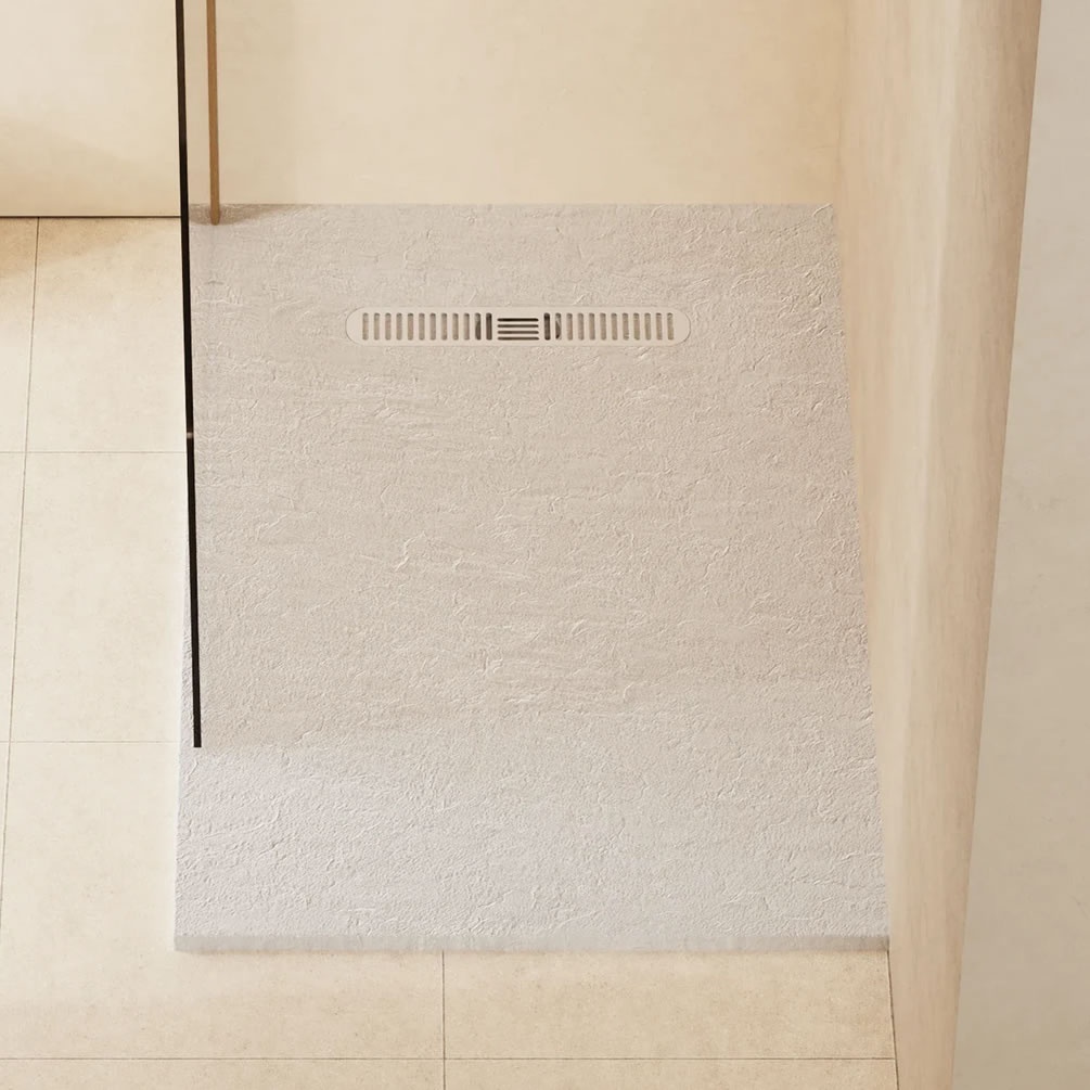 Lifestyle image of Crosswater Vito 1200 x 760mm Matt White Anti-Slip Rectangular Shower Tray