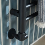 Vado Muse Matt Black Corner Radiator Valves - Lifestyle Image