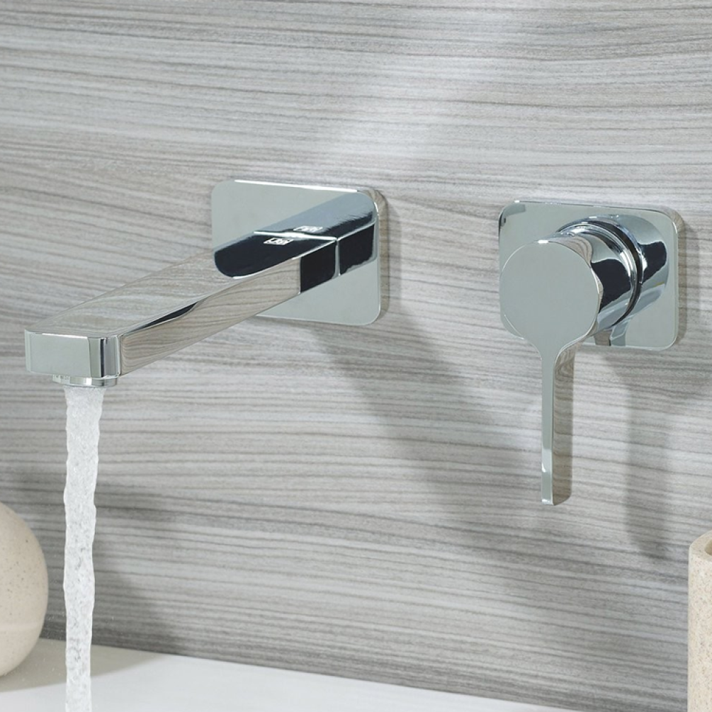 Lifestyle Photo of JTP Curve Wall Mounted Single Lever Basin Mixer