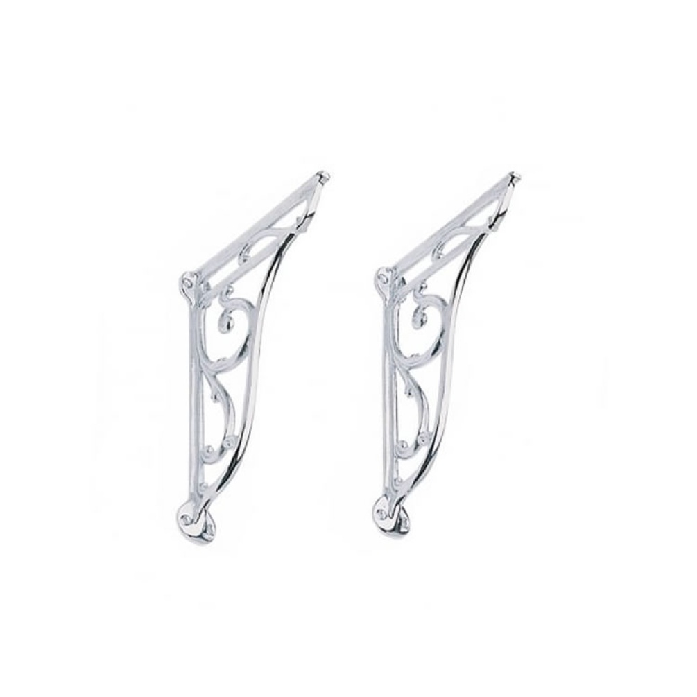 Heritage Ornate Chrome Basin Brackets Image 1