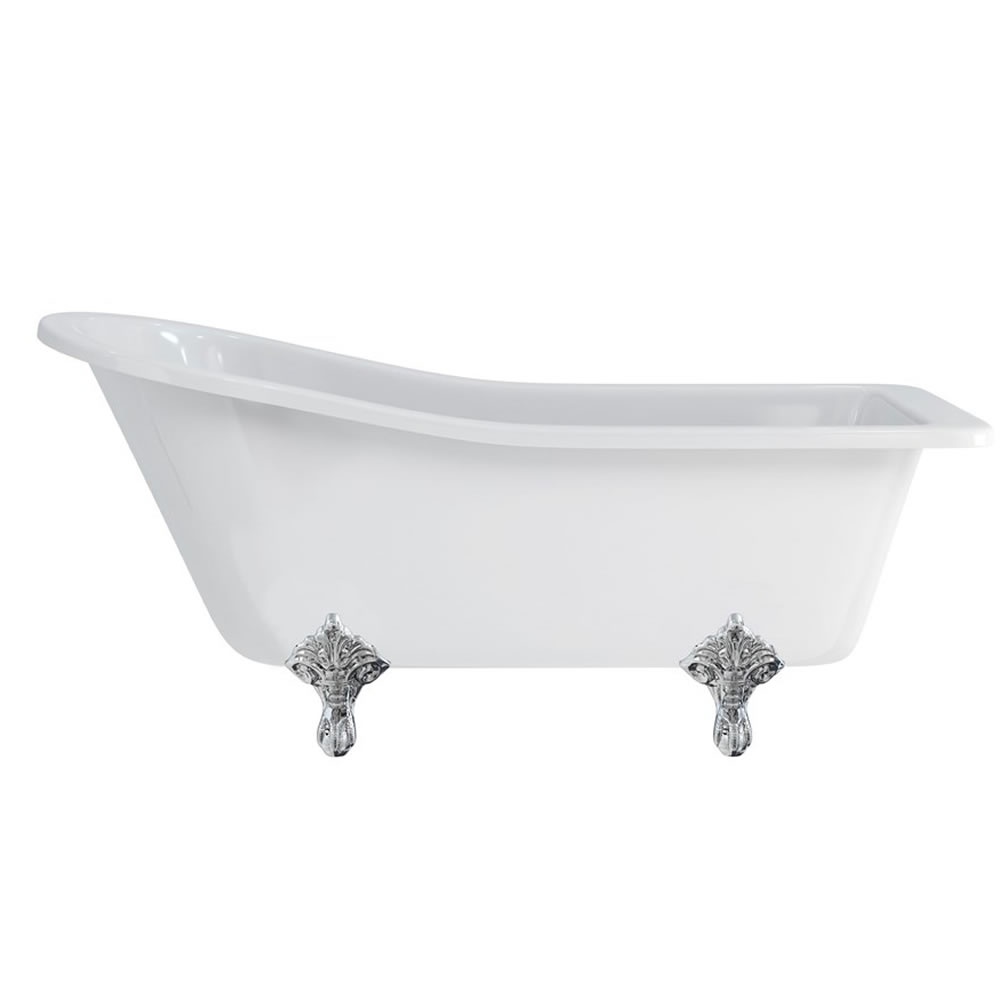 Burlington Harewood Freestanding Bath With Chrome Traditional Feet