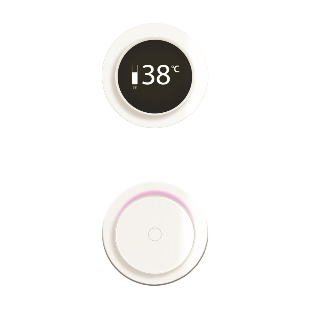TED TOGO Matt White Ring Dual / Triple Outlet Digital Shower Valve Cut Out