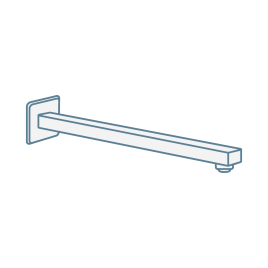 iconography image of a straight shower arm