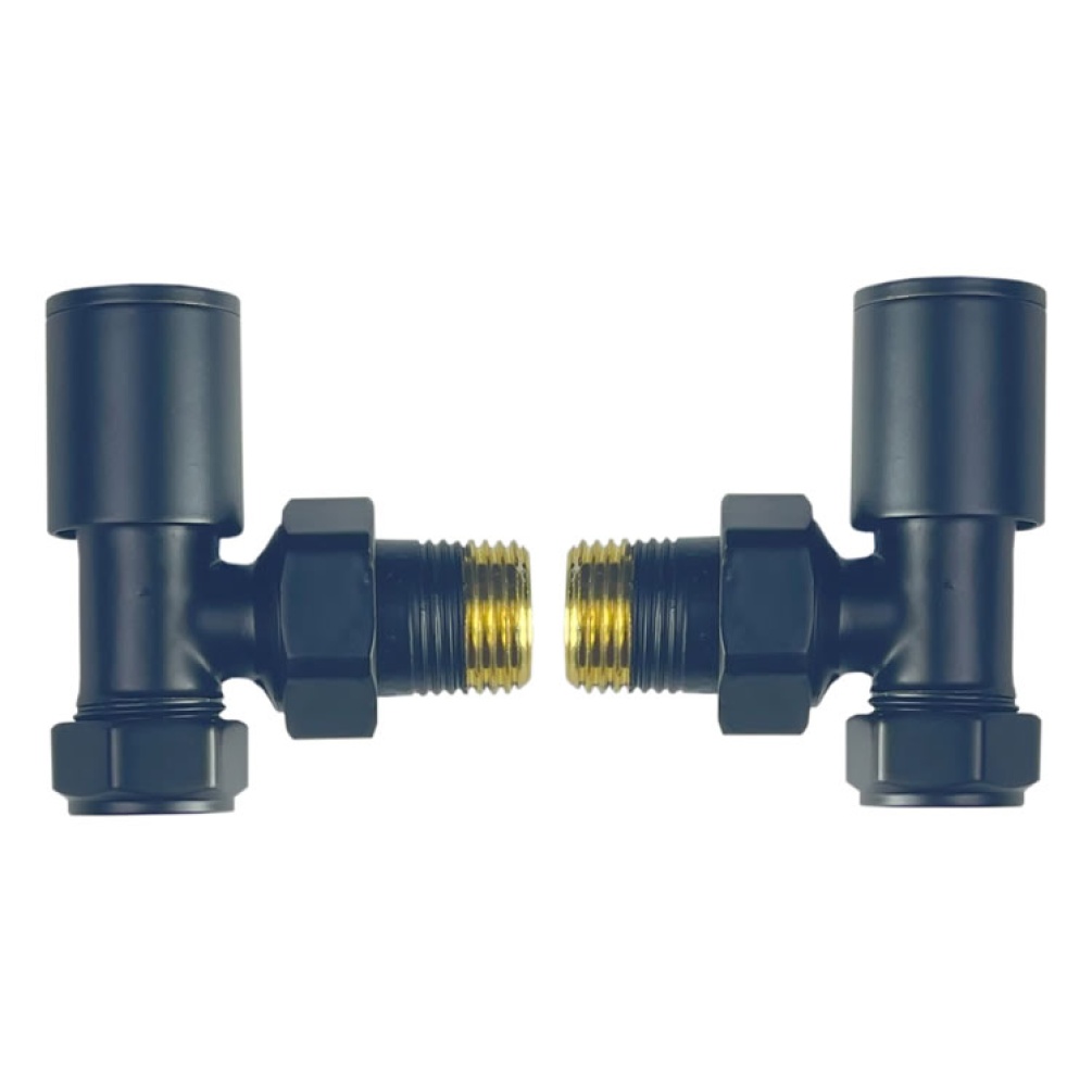 Cutout image of Radox Circulus Black Angled Valves