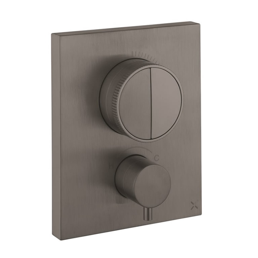 Crosswater MPRO Slate Crossbox Push 2 Outlet Shower Valve