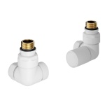 Vado Muse Matt White Corner Radiator Valves