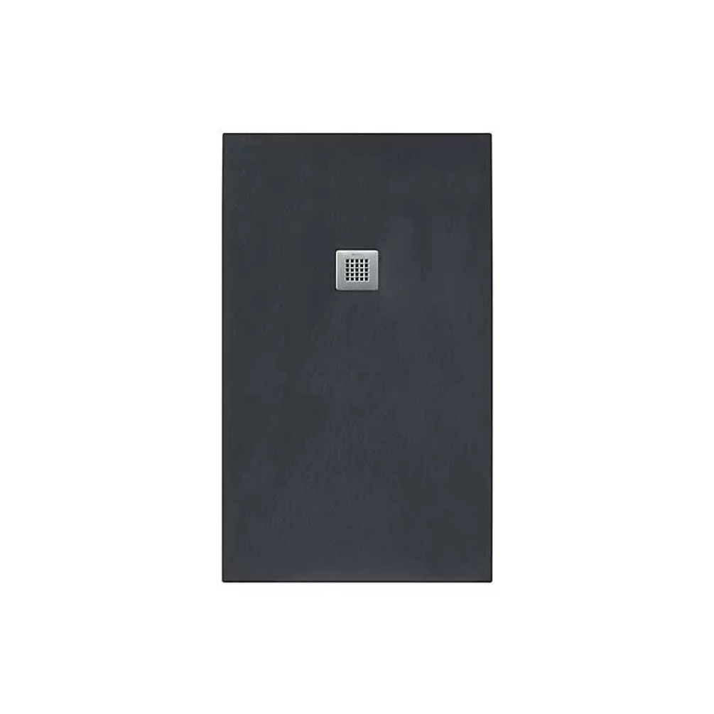 Cutout image of Tissino Giorgio2 Graphite Slate 1600 x 1200mm Stone Resin Rectangular Shower Tray