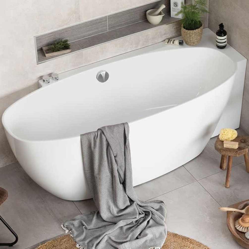 Waters Coast 1700mm Corner Set Freestanding Bath - Right Hand