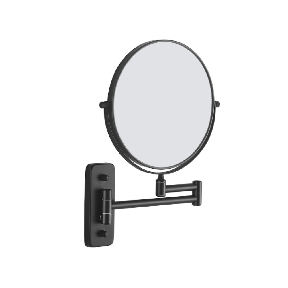 Product Cut out image of the Origins Living Mason Black Reversible 5X Magnifying Wall Mirror