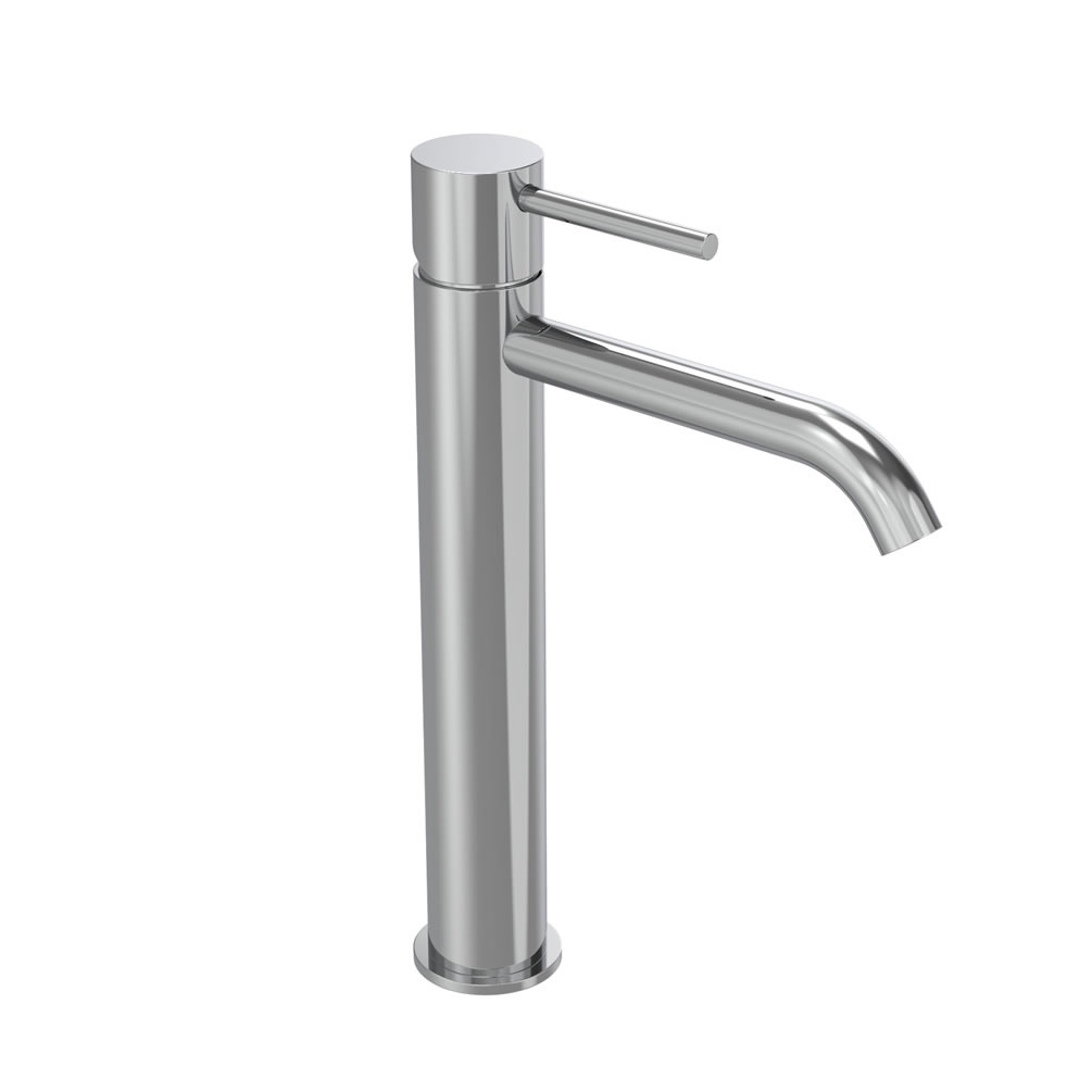 Tavistock Cohort Lever Chrome Tall Mono Basin Mixer Tap With Click Waste