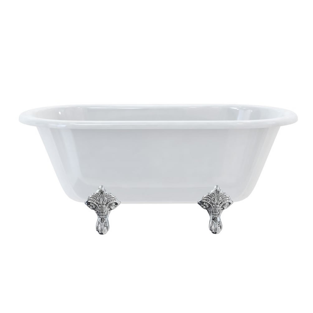 Burlington Windsor 1500mm Freestanding Bath With Chrome Traditional Feet