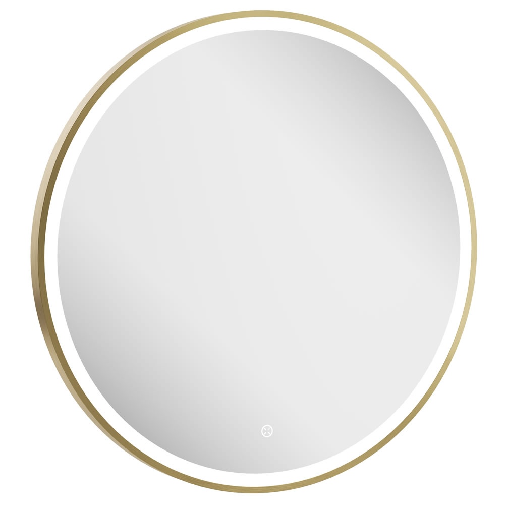 Cutout image of Crosswater Infinity 700mm Brushed Brass LED Mirror