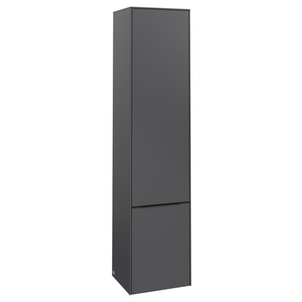 Cutout image of Villeroy & Boch Subway 3.0 Graphite Tall Cabinet Volcano Black handle