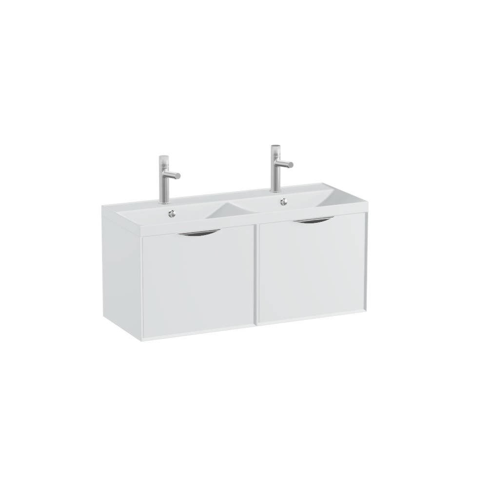 Vado Safari Smooth 1000mm Arctic White Wall Hung Vanity Unit & Arctic Basin