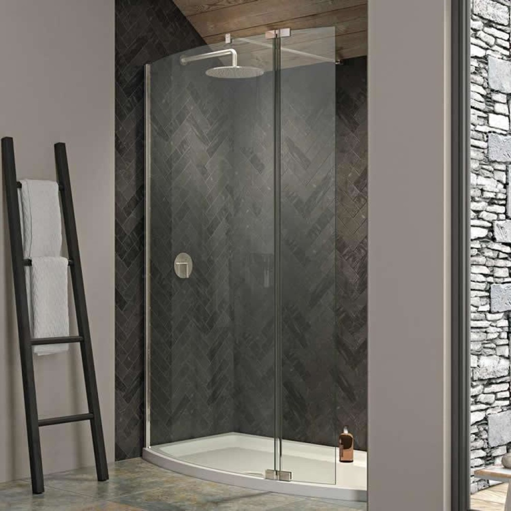 Kudos Ultimate 2 1500 x 700mm Curved Walk In Shower & Tray Image 1