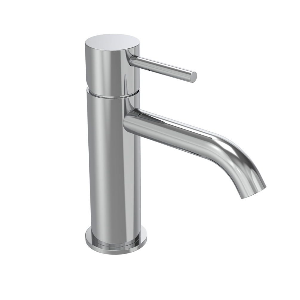 Tavistock Cohort Lever Chrome Mono Basin Mixer Tap With Click Waste