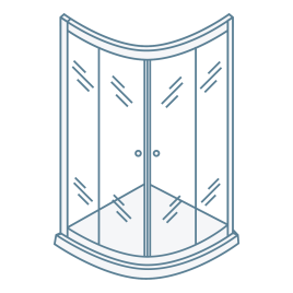 iconography image of a shower enclosure for shower enclosures products section