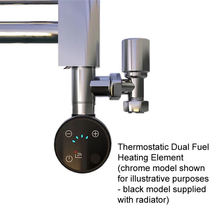 Radox Tinto Matt Black Dual Fuel Towel Radiator Sanctuary Bathrooms