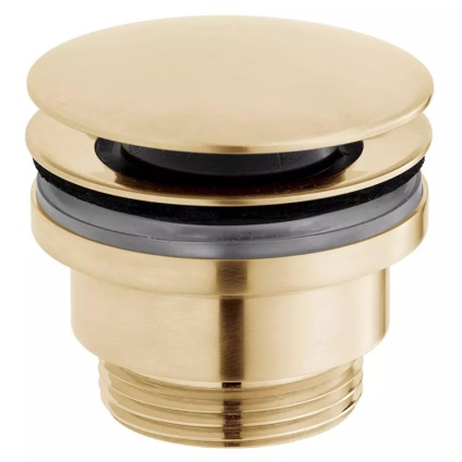 Cutout image of Vado Individual Brushed Gold Universal Clic-Clac Basin Waste