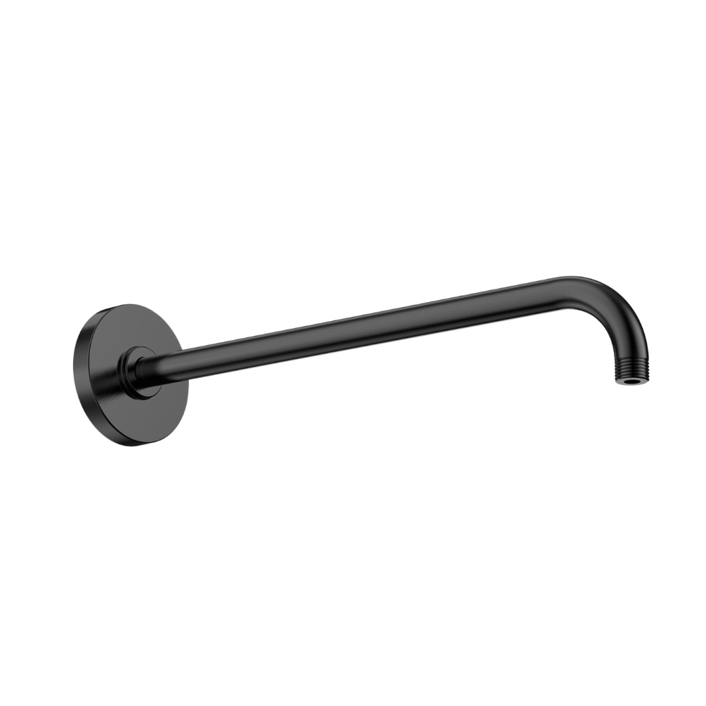 Cut out image of the Roca Brushed Titanium Black 400mm Round Wall Shower Arm