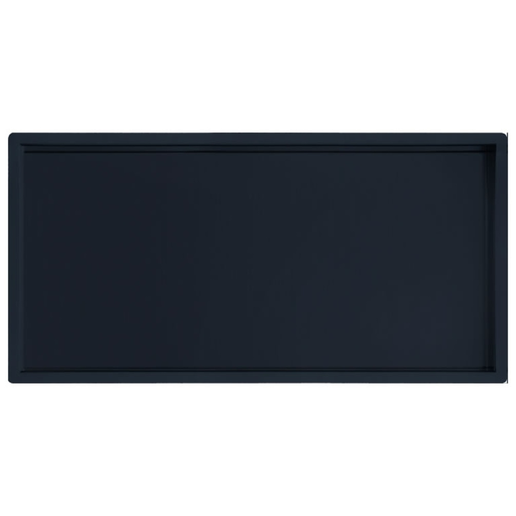 Cutout image of JTP Vos Matt Black Shower Niche 600mm