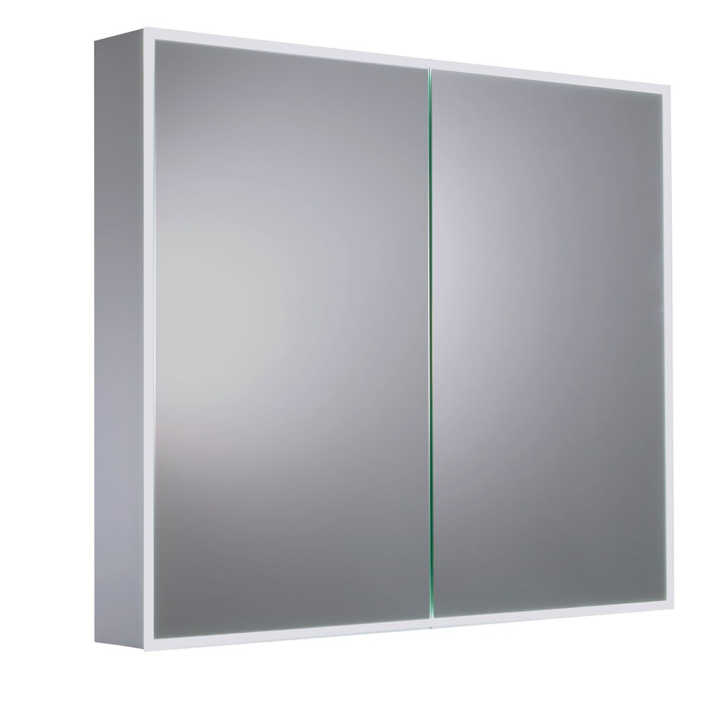 JTP Aspect 820mm x 700mm Double Mirror Bathroom Cabinet Cut Out