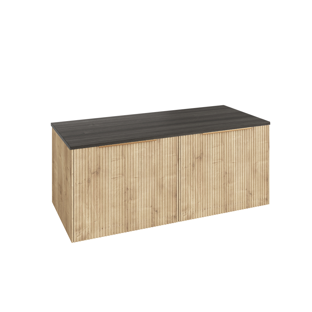 Abacus Concept Sit On Halifax Oak 1200mm Vanity Unit - Lava Countertop